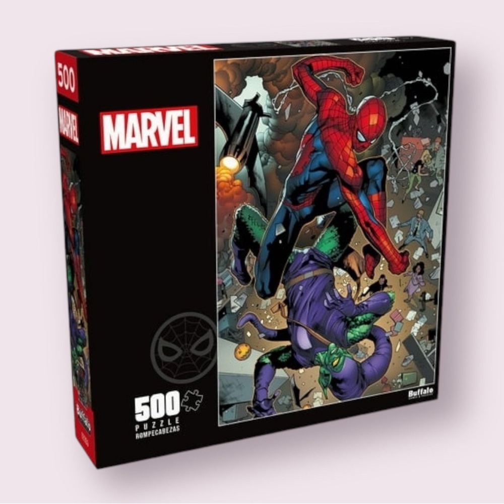 Buffalo Games 500-Piece Marvel Spider-Man Vs. Green Goblin Interlocking Jigsaw
